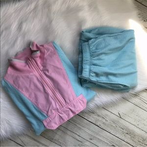 Vintage LAVON Sweatsuit Pink Blue Pastels Set